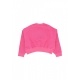 felpa girocollo corta ragazza sportswear trend fleece crop crewneck PINKSICLE