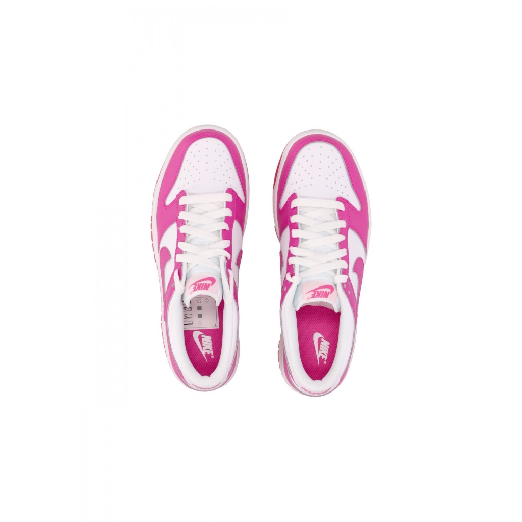 scarpa bassa ragazzo dunk low gs WHITE/LASER FUCHSIA