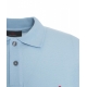 Polo con logo ricamato azzurro