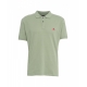 Polo con logo ricamato verde