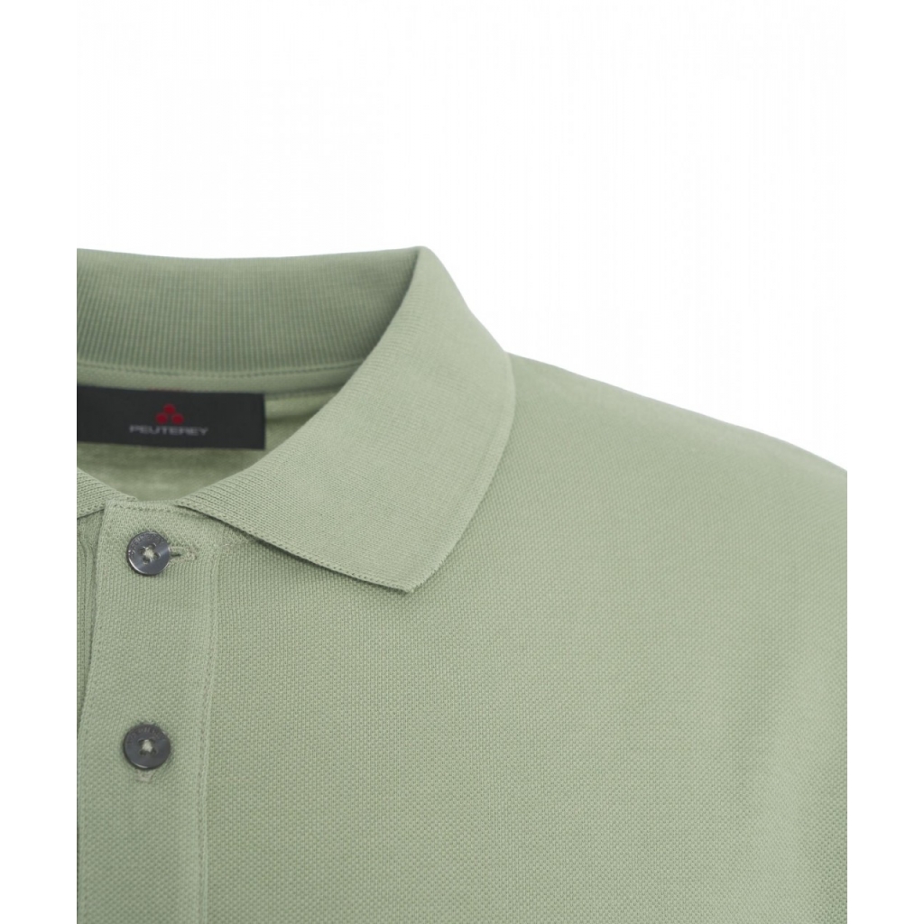 Polo con logo ricamato verde