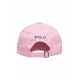 Cappello da baseball con logo ricamato rosa