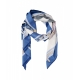 Foulard con stampa cinture blu