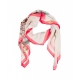 Foulard con stampa floreale rosa