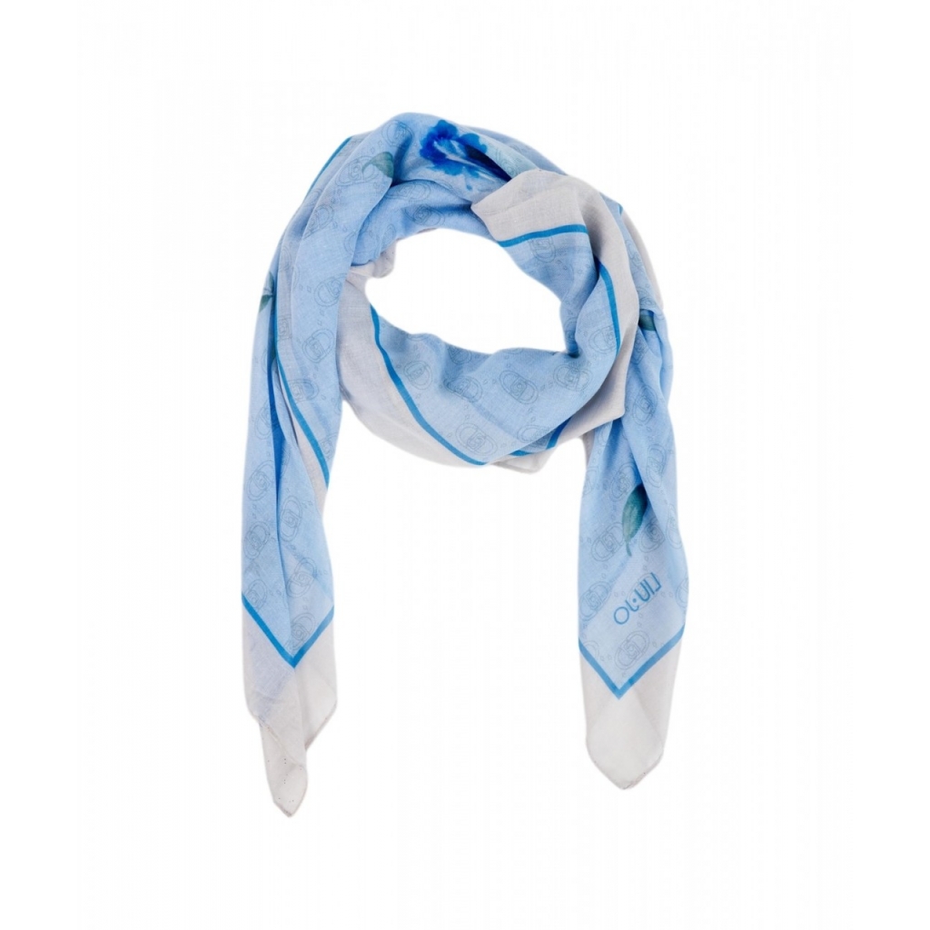 Foulard con stampa San Valentino blu