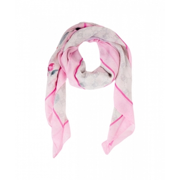 Foulard con stampa San Valentino rosa