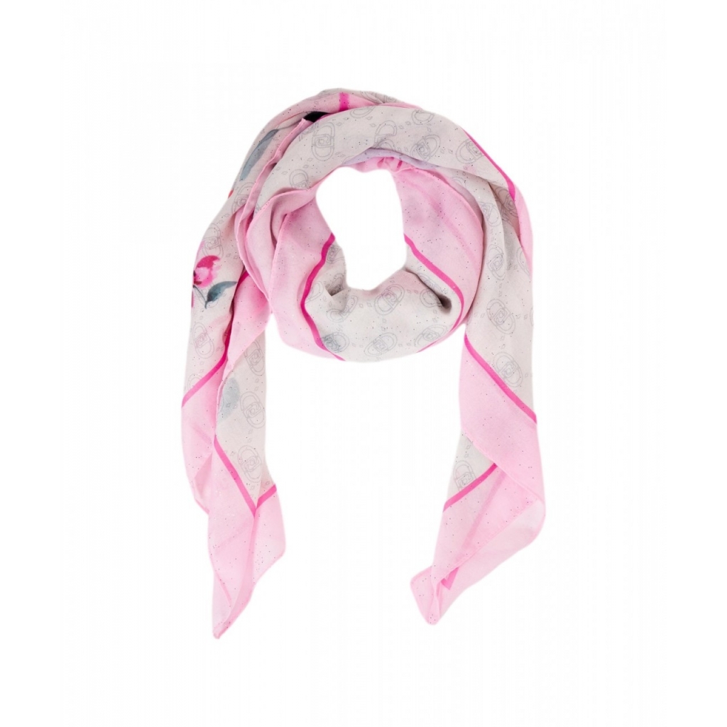 Foulard con stampa San Valentino rosa