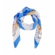 Foulard con stampa blu