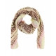 Foulard con stampa animalier giallo