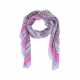 Foulard con stampa animalier rosa