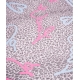 Foulard con stampa animalier rosa