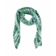 Foulard plissettato con stampa verde