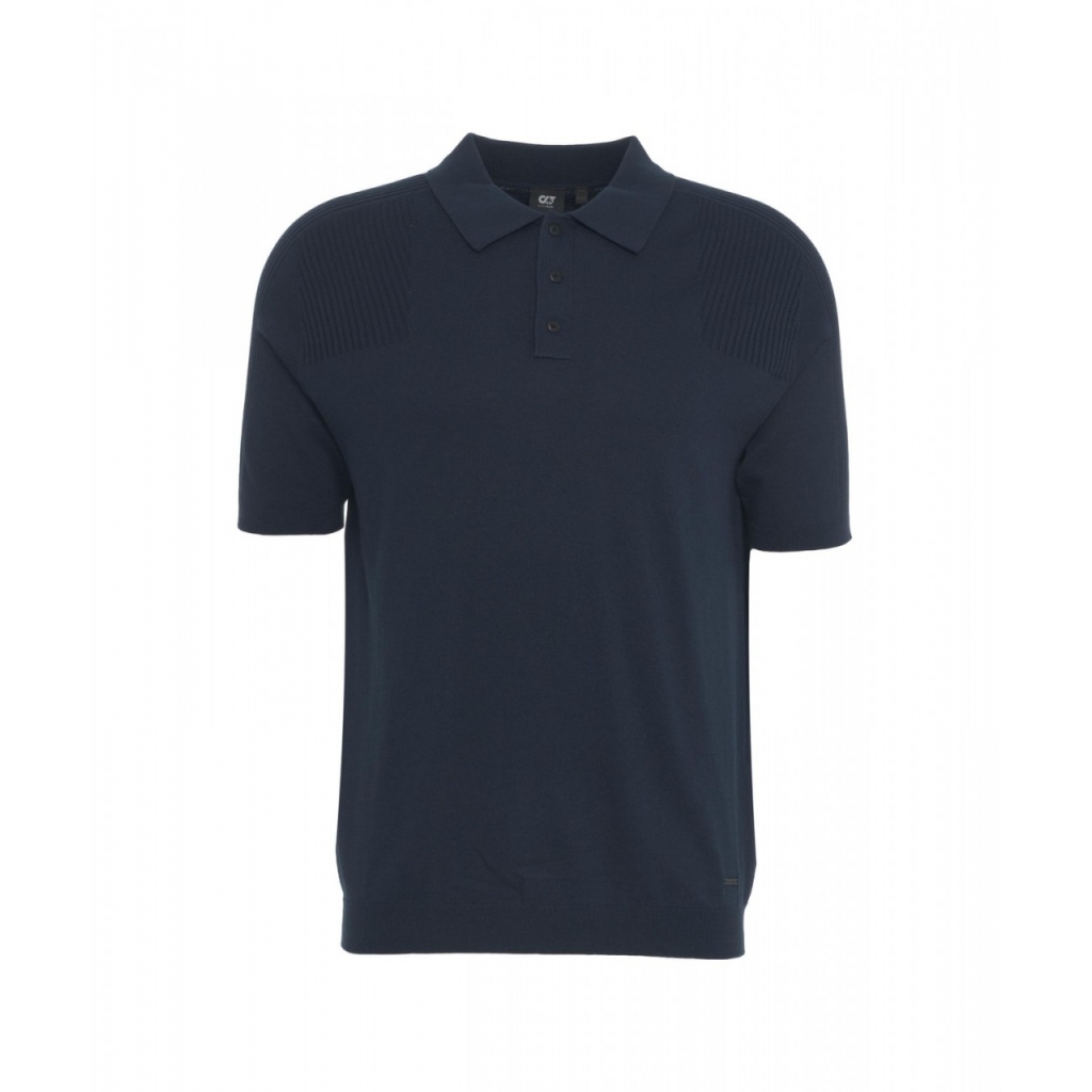 Polo in maglia blu scuro