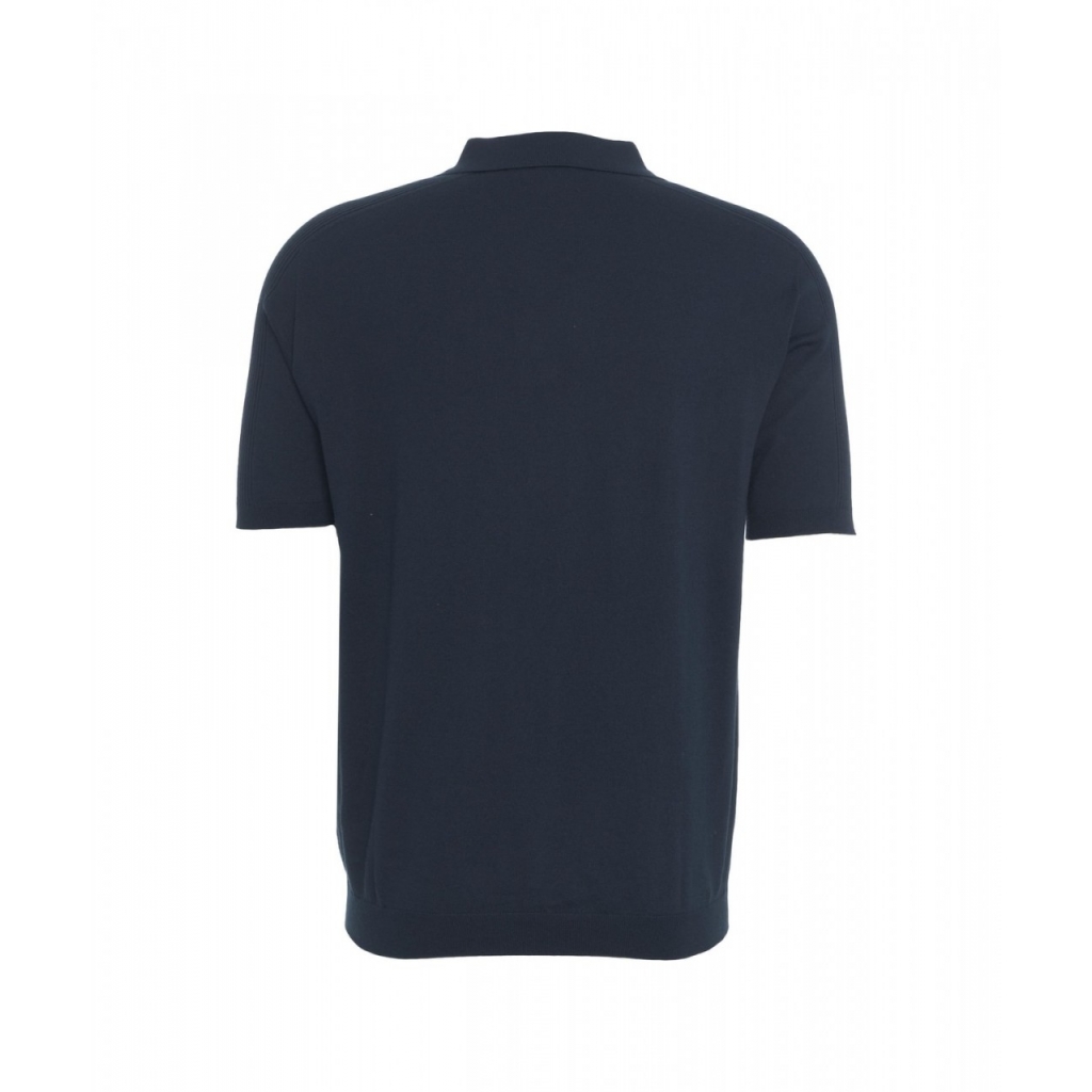 Polo in maglia blu scuro