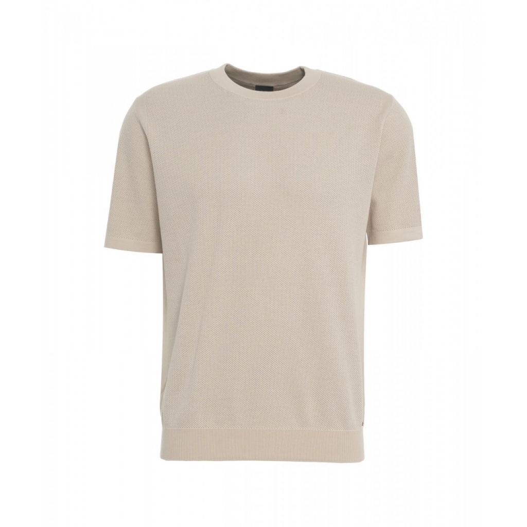 T-shirt in maglia beige