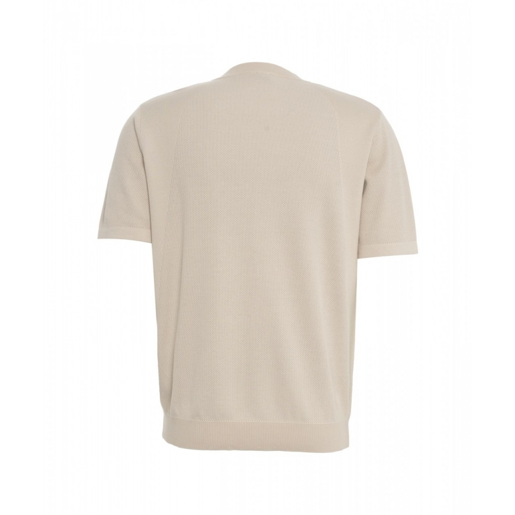 T-shirt in maglia beige