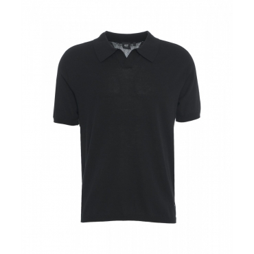 Polo in maglia nero