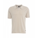 Polo in maglia beige