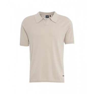 Polo in maglia beige