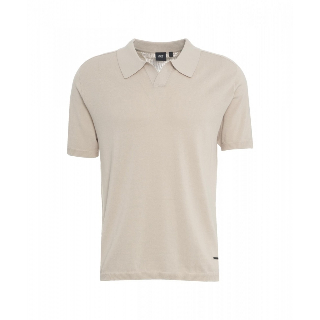 Polo in maglia beige