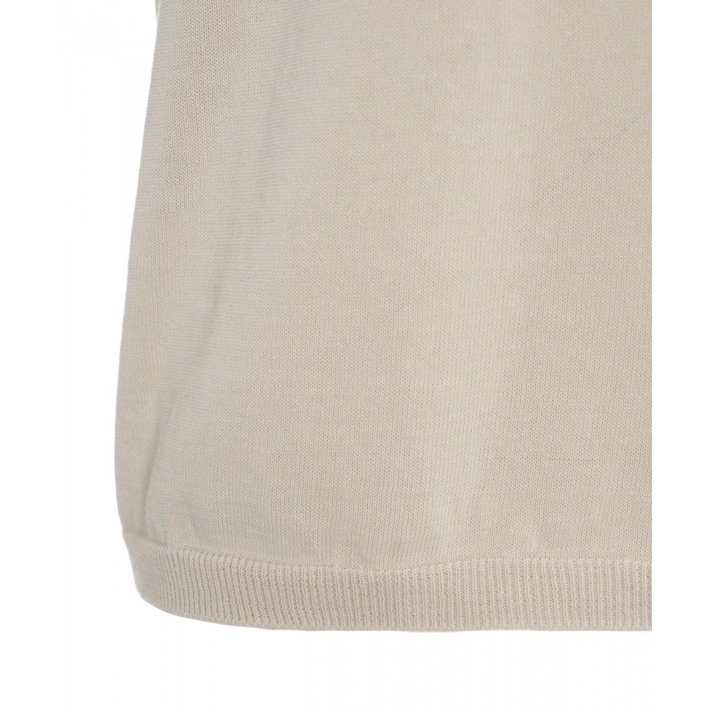 Polo in maglia beige