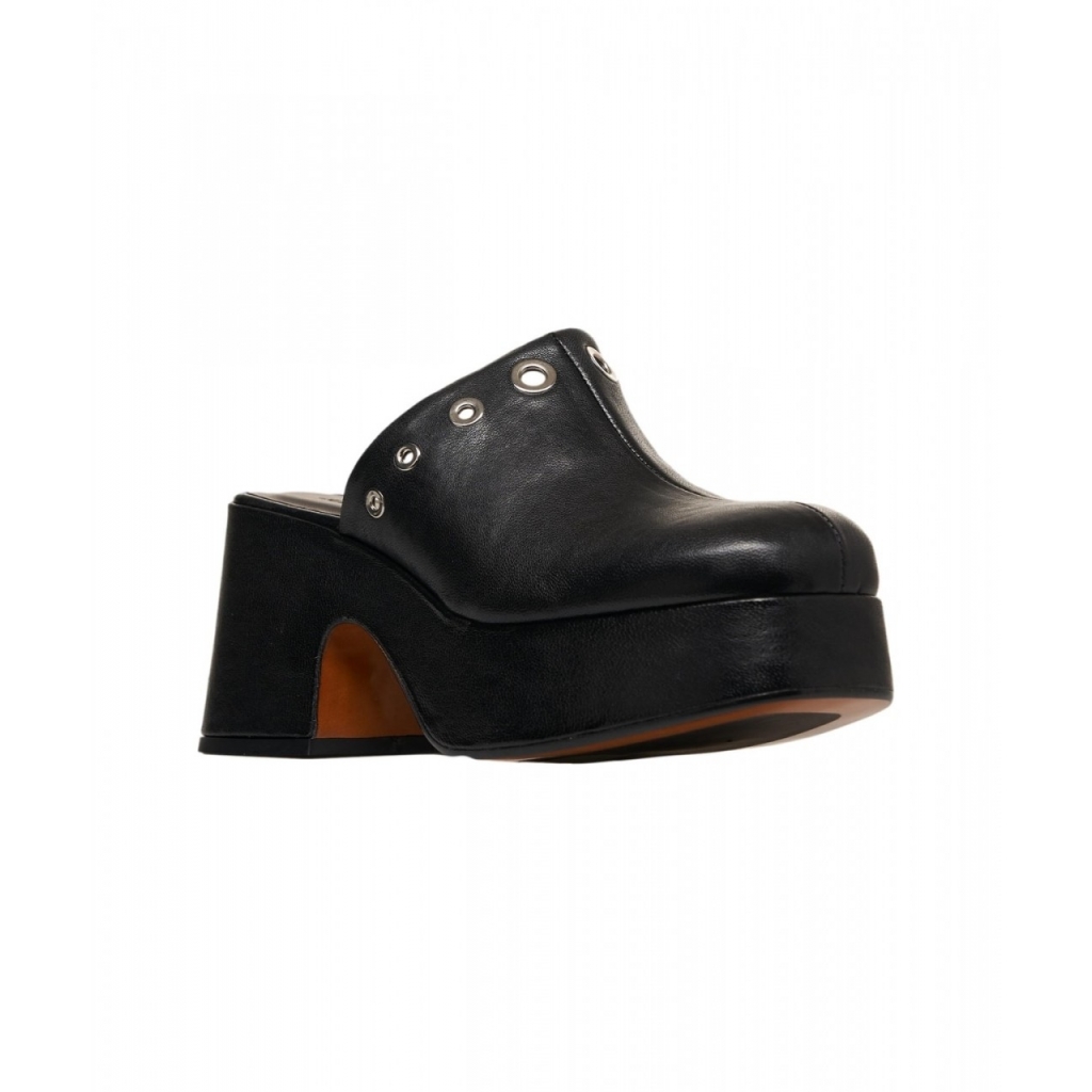 Sabot in pelle nero