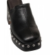 Sabot in pelle con borchie nero