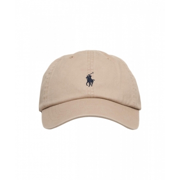 Cappello da baseball con logo ricamato beige