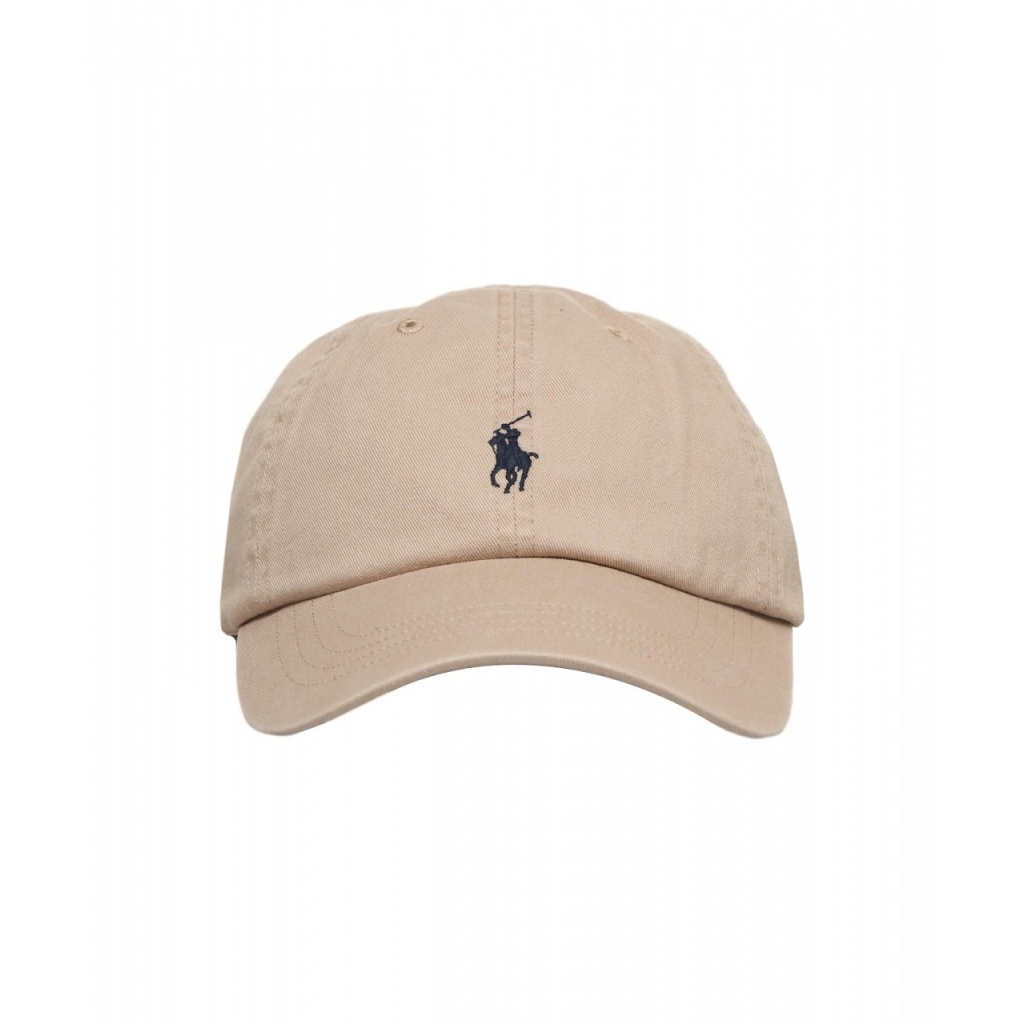 Cappello da baseball con logo ricamato beige