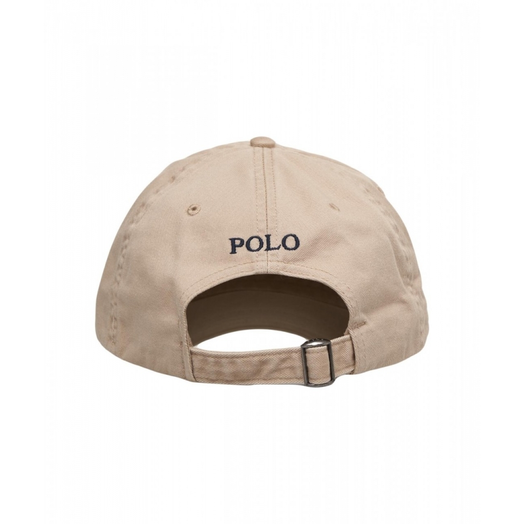 Cappello da baseball con logo ricamato beige