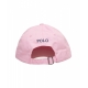 Cappello da baseball con logo ricamato rosa