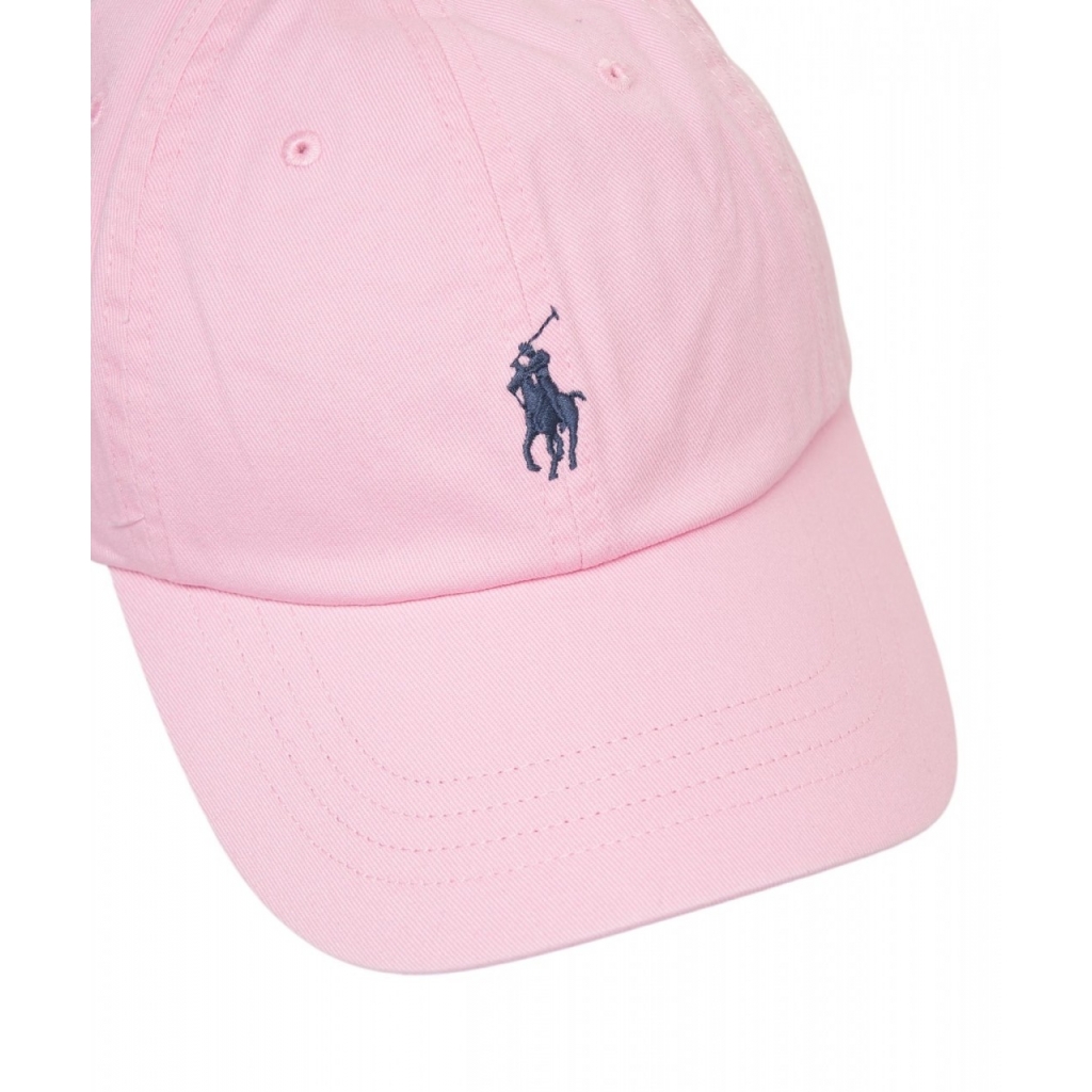 Cappello da baseball con logo ricamato rosa