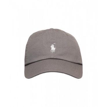 Cappello da baseball con logo ricamato grigio