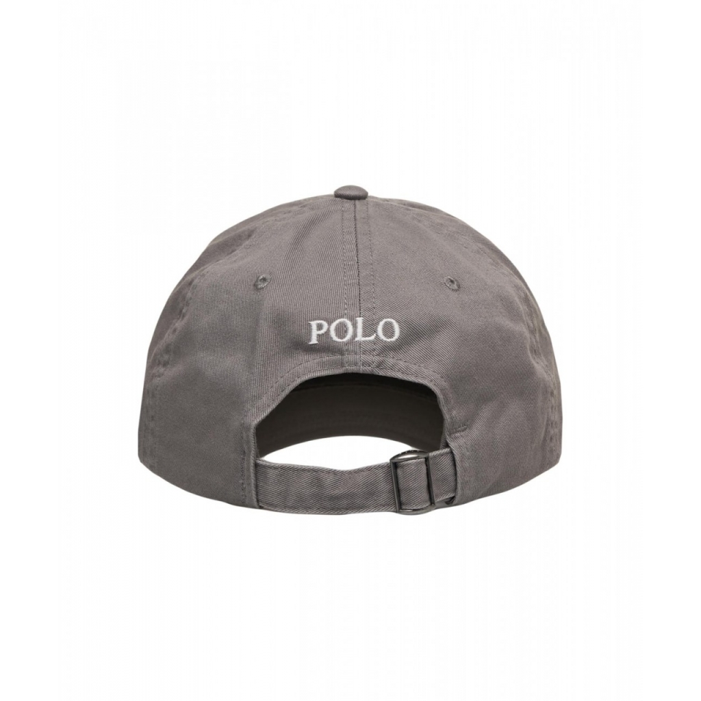 Cappello da baseball con logo ricamato grigio