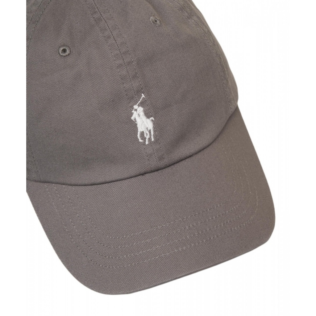 Cappello da baseball con logo ricamato grigio