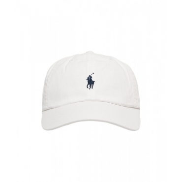 Cappello da baseball con logo ricamato bianco