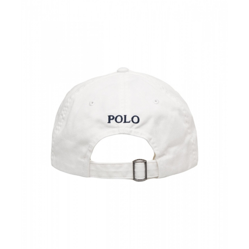 Cappello da baseball con logo ricamato bianco