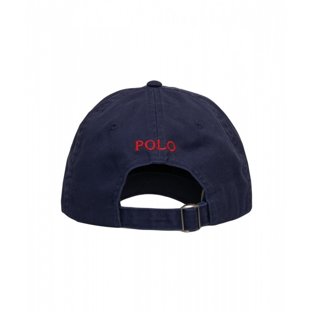 Cappello da baseball con logo ricamato blu scuro