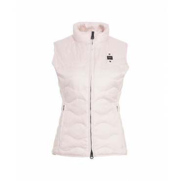 Gilet trapuntato rosa chiaro