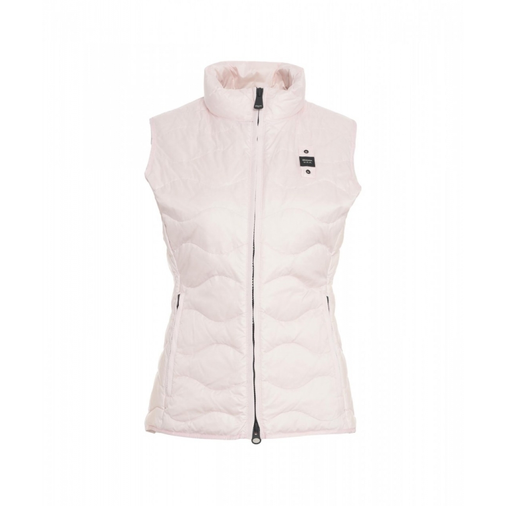 Gilet trapuntato rosa chiaro