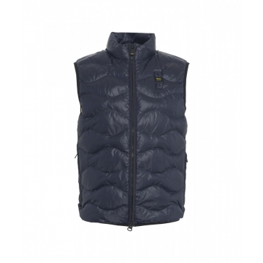 Gilet trapuntato blu