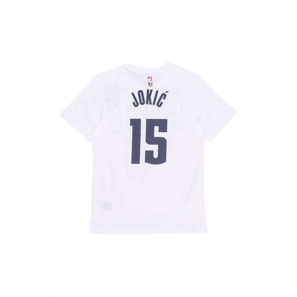 maglietta uomo nba city edition tee no 15 nikola jokic dennug WHITE