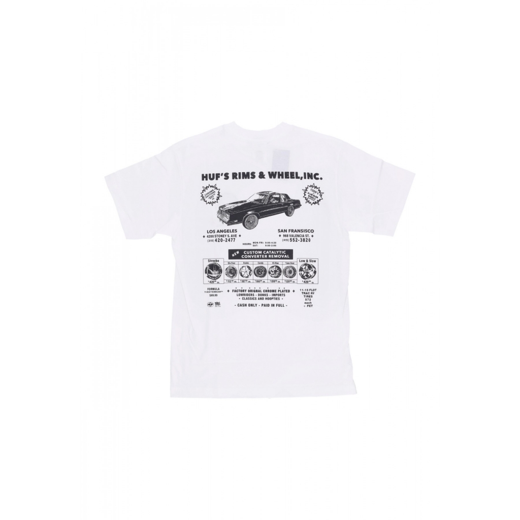 maglietta uomo rim  wheel inc tee WHITE