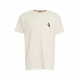 T-shirt con logo beige