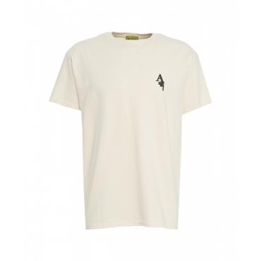 T-shirt con logo beige