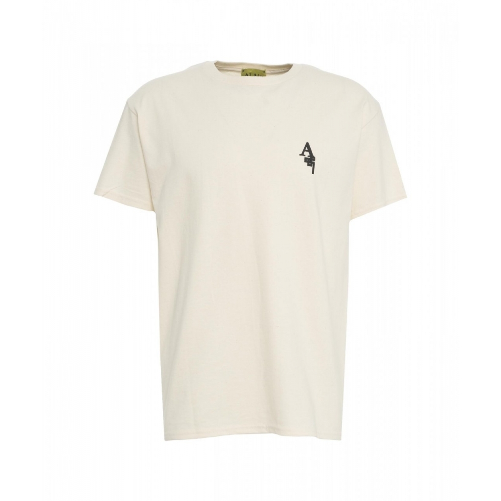 T-shirt con logo beige