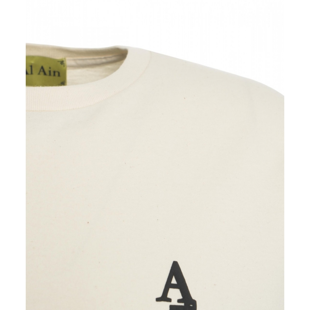 T-shirt con logo beige