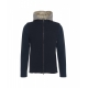 Cardigan con cappuccio Luwallace blu