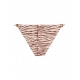 Slip bikini con stampa animalier beige