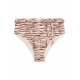 Slip bikini a vita alta beige